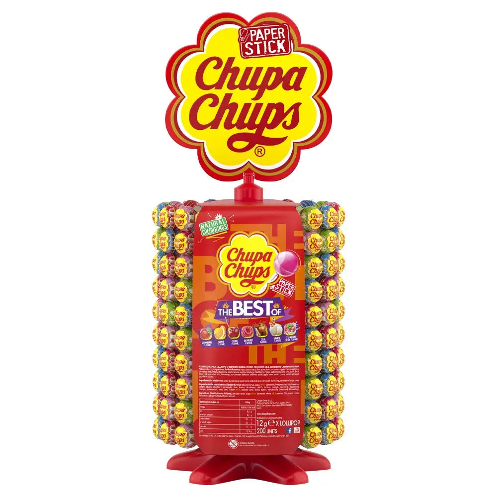 Chupa Chups Wheel Best of Lollipops 200 x 12g