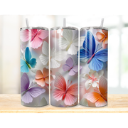20 oz Tumbler 3D Butterfly