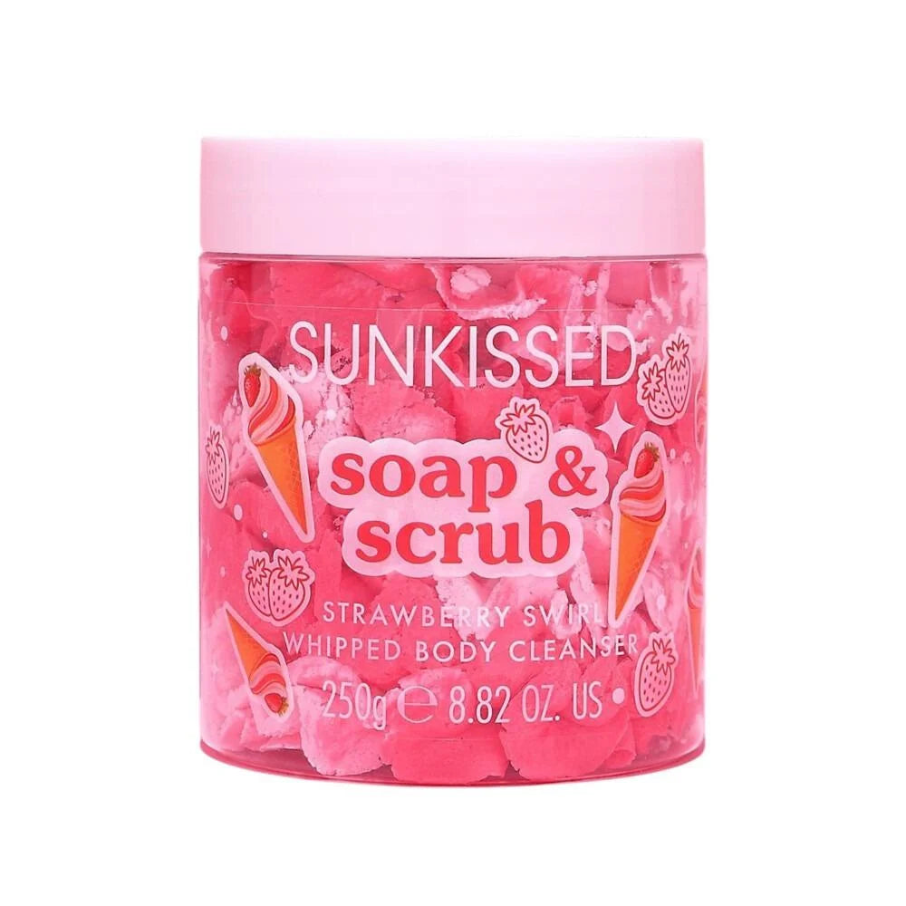 Sunkissed Soap & Scrub Strawberry Swirl Whipped Body Cleanser - 250g