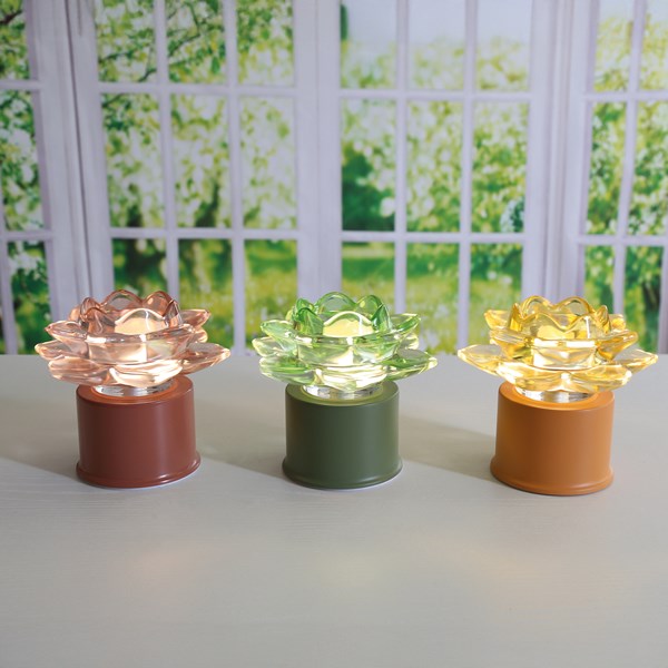 LED Rotating Lotus Flower 13cm 1 X RANDOM