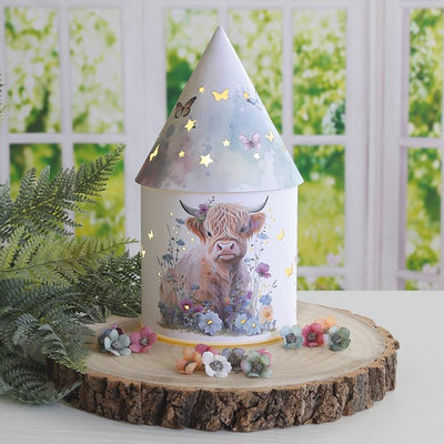 LED Highland Cow House 27cm PACK OF 12