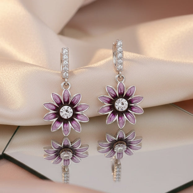 Daisy Chain Colour Earrings Purple