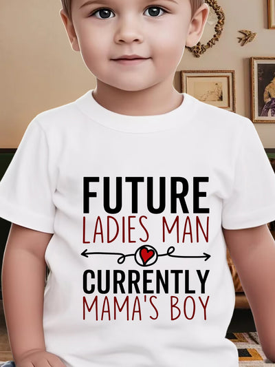 A Fun Graphic T-Shirt for Boys  'MAMA'S BOY', 1-8yr
