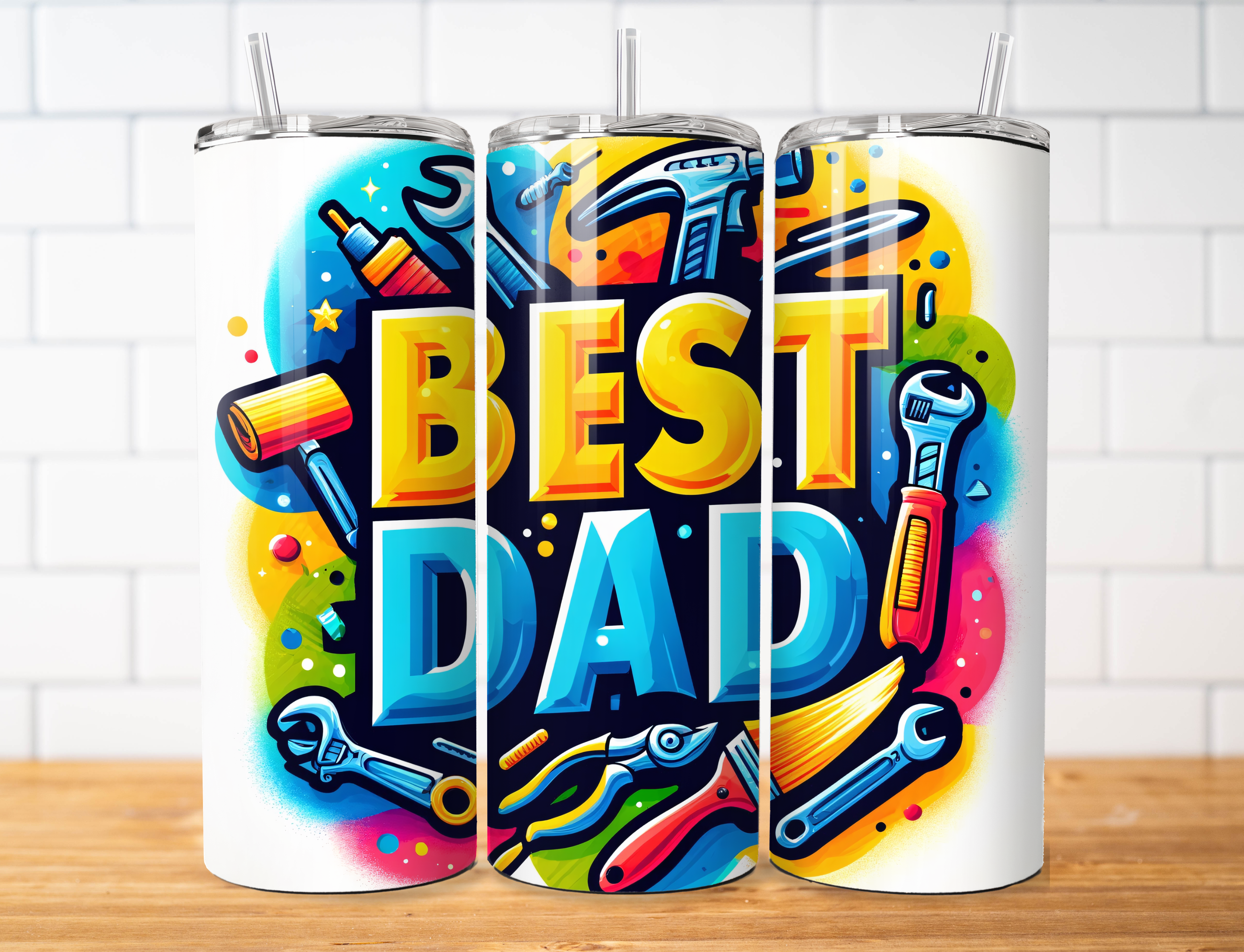 Fathers Day Bright Dad 20 oz Tumbler