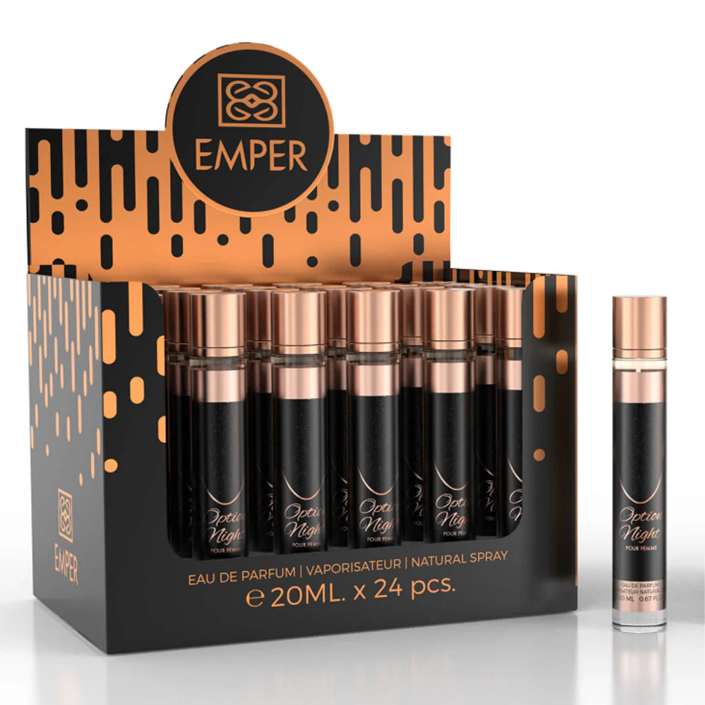 Emper Option Night Woman Eau De Parfum 23x 20ml Plus 1 Free Tester