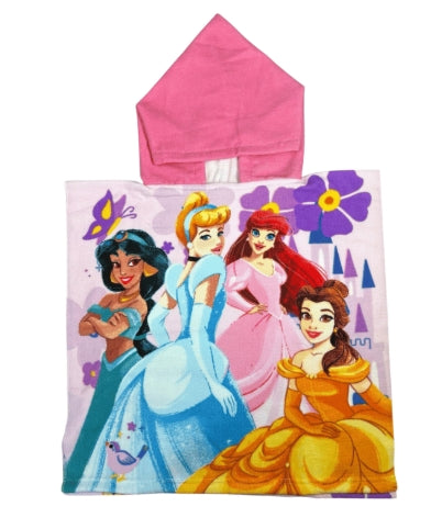 Official Disney Princess Kids Hooded Towel Poncho