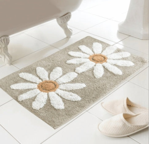 Fluer Design 100% Cotton Bath Mat Natural