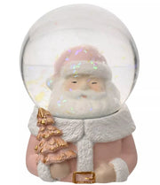 Pink Santa Small Snowglobe