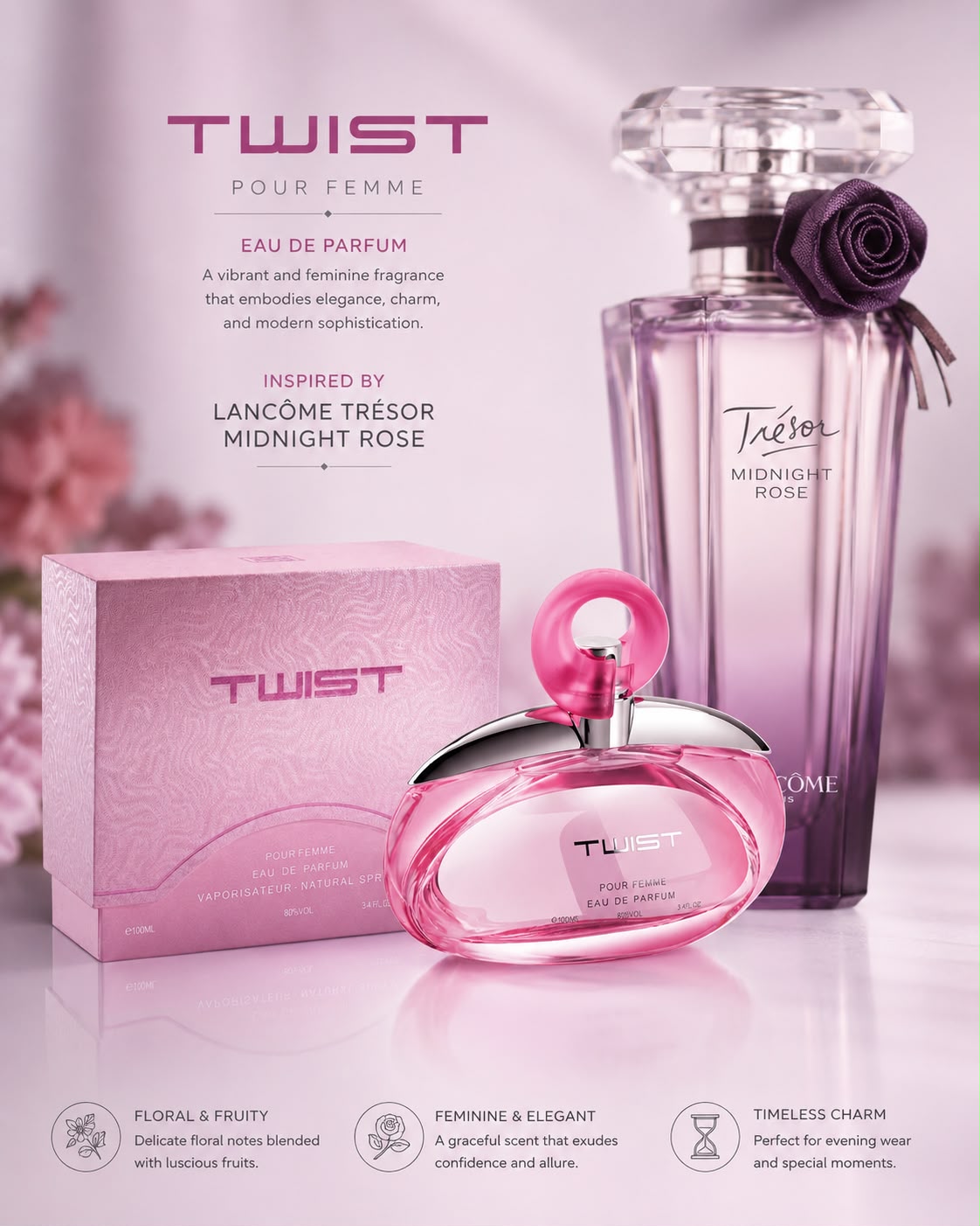 EMPER Twist (Pour Femme) 100ML EDP x 3 bottles